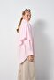 Women's Pink Oversize Poplin Shirt with Scarf 31087 - 8