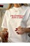 Trendy Text Printed Short Sleeve Women's White Tshirt