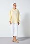 Women's Yellow Oversize Poplin Shirt with Scarf 31087