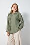 Women's Khaki 100% Linen Special Design Premium Shirt 31191 - 7