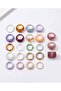 Set of 5 Mixed Color Resin Rings - 2