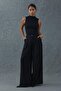 Black Pleated Comfort Pants
