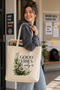 Good Vibes Printed Raw Cloth Bag 40X50X10 cm Bellows Large Size Shoulder Bag Canvas Tote Bag - 5