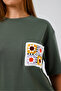 Embroidered Pocket Detailed Crew Neck T-Shirt - 2