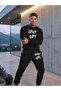 Unisex  Printed Crew Neck Tracksuit Set Oversize