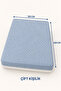 Cotton Elastic Sheet 160X200 cm Double Size Gingham Patterned with Full Elastic on 4 Sides - 3