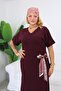 Plus Size Modal Fabric Dress with Lace Detail - 7