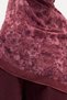 Crispy Floral Pattern Soft Cotton Shawl - Burgundy - 2