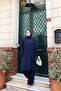 Giy-Çık Comfortable Oversize Bat Sleeve Elif Suit - Navy Blue - 6