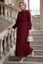 Ayrobin Dress with Fold Detail on the Front Burgundy Hm2951 - 6