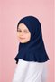 Pink Hijab for Kids – Modest Islamic Headscarf with Lace Ruffle Trim & Decorative Bow, Cute Muslim Hijab for kids - 3
