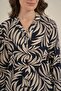 Women'S, Long Sleeve, Leaf Patterned, Shirt Pajama Set (with Socks as a Gift) - 3