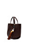 Women's Brown Long Strap Printed Shoulder Bag 26Sbd251926 - 5
