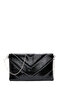 Women's Black Chain Strap Patterned Portfolio Bag Ab570003Sm - 6