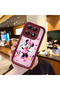 Mi 14t Pro Compatible Case Camera Protector Minnie Pattern Burgundy Lover Couple Silicone Phone Case