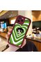 حافظة متوافقة مع هاتف iPhone 11 Pro Max، حافظة حماية للكاميرا بنمط كرتوني باللون العنابي، حافظة هاتف من السيليكون للزوجين