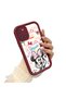 Samsung Galaxy A31 Compatible Case Camera Protector Minnie Pattern Burgundy Lover Couple Silicone Phone Case - 2