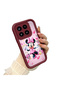 Mi 15 5g Compatible Case Camera Protector Minnie Pattern Maroon Lover Couple Silicone Phone Case - 2