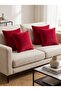 Set of 4 Velvet Cushion Covers 45X45 cm - Velvet Fabric Decorative Pillowcases