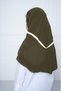 Girls Hijab for Kids – Stylish Modest Islamic Headscarf for Muslim Girls, Hijab with Contrast Trim, Front Button & Pleated Detail - 4