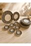 Leopard Model 24-Piece Porcelain Breakfast Set. - 2