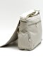 Women's Cream Waterproof Crinkle Fabric Multi-Compartment Cross Strap Postman Daily and Student Shoulder Bag - 5