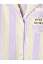 Lcw Young Lilac Shirt Collar Striped Women's Pajama Set - 7