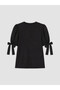Gencc Quality Brode Sleeve Blouse with Lace Detail - 4
