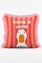 Pop Art Written Goose Pepper and Crab Patterned 4-Piece Fringed Throw Pillow Cover Set - 3