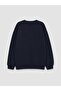 Lcw Kids Navy Blue Crew Neck Printed Boys' Sweatshirt - 2