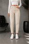 Alice Women's Beige High Waist Lycra Mom Jean