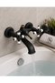 Koç Black Bathroom Faucet Classic Ottoman Model Cross Handle Wall Mounted Bathroom Faucet Black Color
