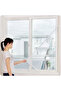 Window Glass Fly Screen White (125 cm X 75 cm)+4M Tape () - 2