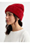 Women's Premium Knitted Soft Textured Beanie - Soft Folded Plush Winter Beanie - 3