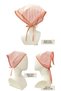 Betty Bands Women's Orange White Striped Triangle Bandana Cotton Ribbed Tie Scarf Shawl Hair Accessory - 4
