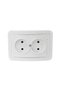 Comtec Premium double schuko socket, recessed, frame included, white - 2