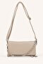 Women's Chain Detailed Leather Look Crossbody Bag I7885Axns