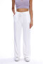 Linen Mixed Stylish Loose Fit Pants White - 2