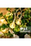 سلسلة مصابيح كروية تعمل بالبطارية، مقاومة للماء بطول 33 قدم 80 مصباح LED كروي، 8 اوضاع مع جهاز تحكم - 5