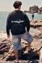 Men's Oversize Sweatshirt Extinction Printed Black – Crew Neck, 3 Thread Raster Fleece - 4