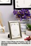 10cm X 15cm Oval Platinum Color Picture, Photo, Document, Poster, Document Frame with Adjustable Stand