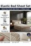 180X200Cm King Size Double Cotton Elastic Bed Sheet (Pillowcase 50X70Cm with Gift)