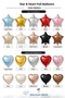 18 Inch Cream Star Foil Balloon |   Ataturk Printed |   Ataturk's Signature |   Helium Compatible - 2