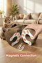 ®   Accordion Cardboard Cat Scratching Toy – Foldable Interactive Cat Toy with Magnets - 3