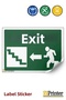 Exit / Exit Isg Warning Sign Sticker 50X70 cm