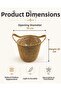 Wicker Handle Flower Pot Decorative Flower Pot Basket Home Balcony Decor