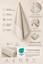 Roma Hand & Face Towel 100% Cotton Certified, 1 Piece with Guipure Pattern, 60X100Cm - Gray - 3