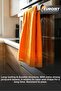 Premium Microfiber Glass Cloth 3 Pieces |   Orange, Thick Textured, Long-Lasting Cleaning Cloth. Strong Fabric Structure, Resistant to Bleach, Orange 40X60 - 3