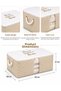 3 Pieces of Home Sweet Home Written Beige Gold Line Organizer Box 21X28X52Cm D62 - 2