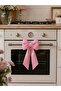 Gingham Patterned Decorative Door Ornament Oven Handle Bow Kitchen Ornament